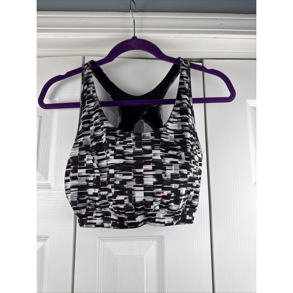 Tek Gear High Impact Sports Bra Black and‎ White Size XL